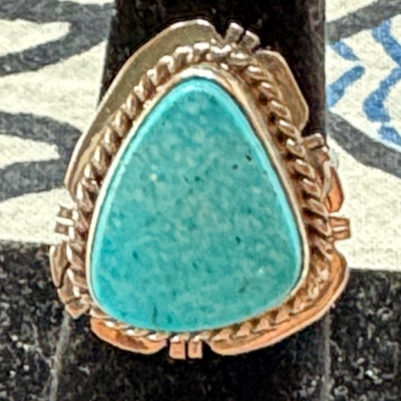 Turquoise  and Sterling Silver Ring size 7🌺NWTs - Picture 4 of 6